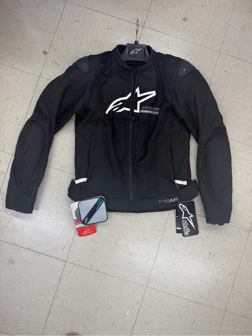 Alpinestars Black Women's Utility Motorcycle Jacket with White Logo